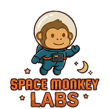 Space Monkey Labs lockup, teal variant